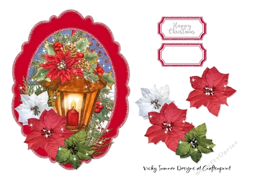 Christmas Scene Topper Red 7