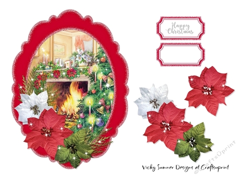 Christmas Scene Topper Red 8