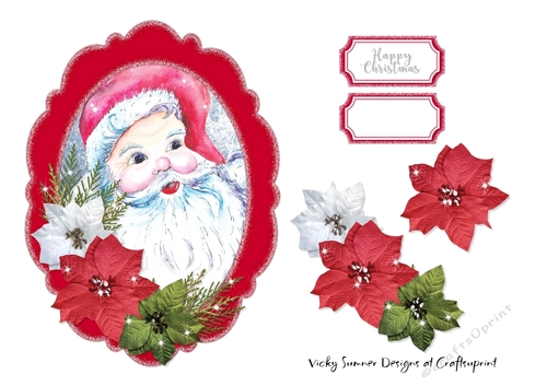 Christmas Scene Topper Red 10