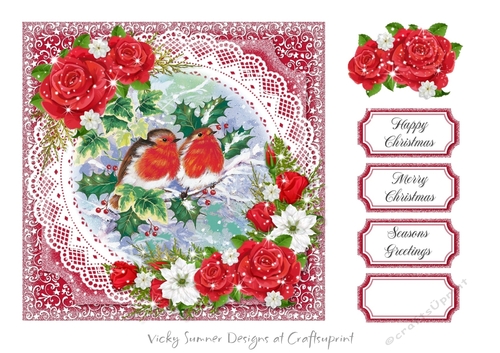 Christmas Floral Red 5