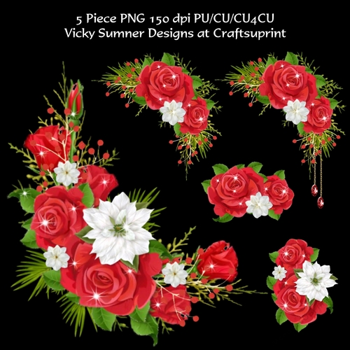 Rose Christmas Vignette