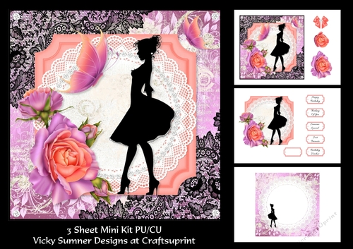 Lady Silhouette and Butterfly