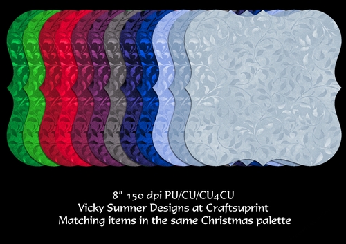 Christmas Leaf Design 8x8 Mat/Layer