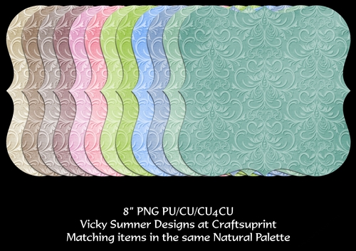Natural Damask 8x8 Mat/Layer