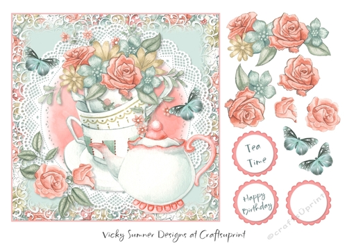 Time for Tea 7x7 Topper
