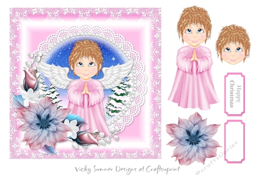 Angel Praying 1 7x7 Topper