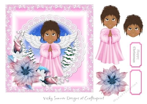 Angel Praying 2 7x7 Topper