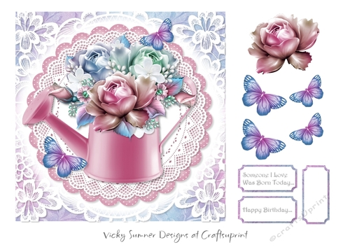 Watering can Full of Roses 2