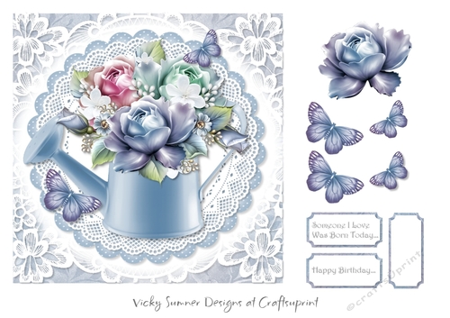 Watering can Full of Roses 3