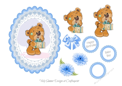 Baby Boy Birthday Topper 3