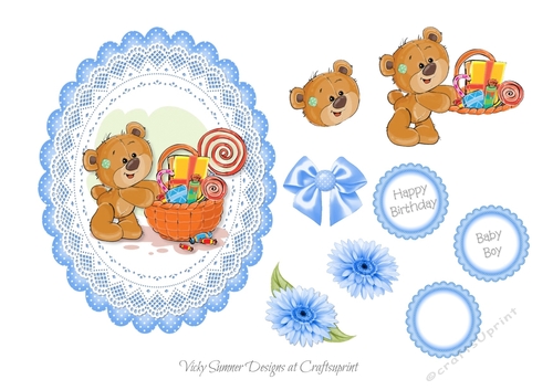 Baby Boy Birthday Topper 4