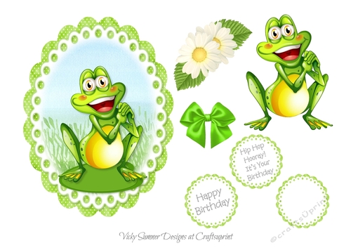 Birthday Frog Topper 1