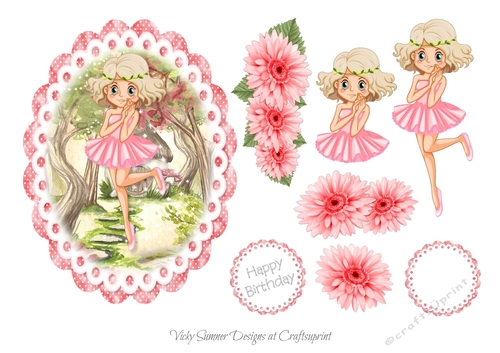 Birthday Flower Girl Topper 1
