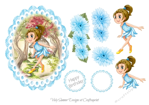 Birthday Flower Girl Topper 2