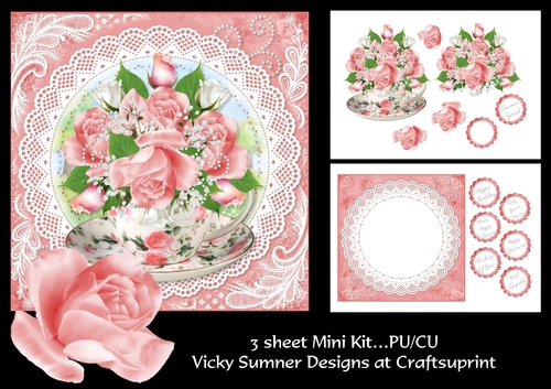 Rose China Cup Posey