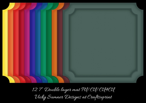 Double Layer Mat in Autumn Fall Colours set of 12