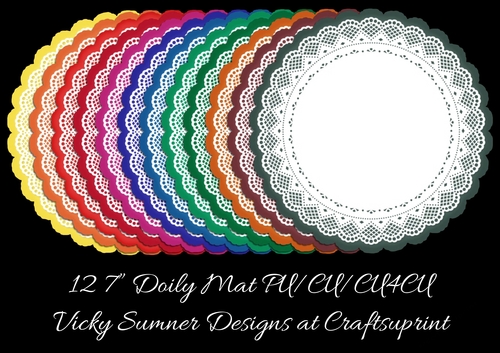 Double Layer Mat Doily in Autumn Fall Colours set of 12