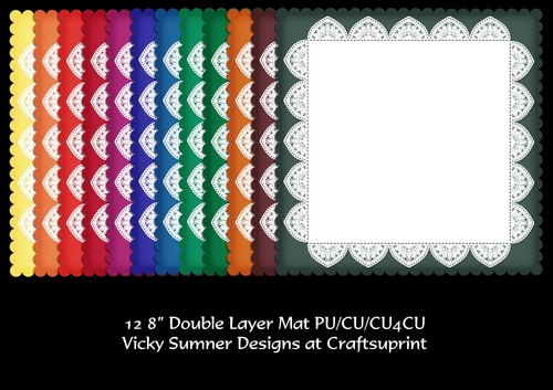 Scolloped Lace Mat/Layer in Autumn/Fall Colours 