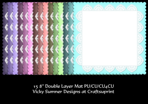 Scolloped Lace Mat/Layer in Calm Colours