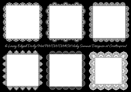 Lacey Edged Mat Square