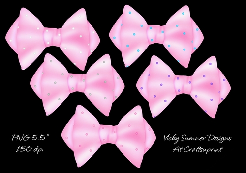 Pink Polka Dot Bows
