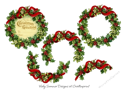 Holly Wreath Clipart