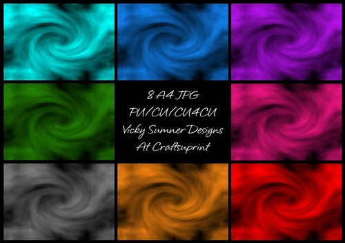 Swirls 3 Backgrounds A4 JPG
