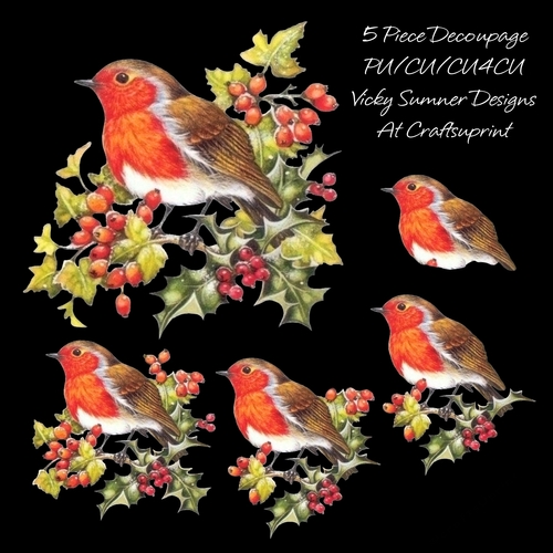 Little Robin Red Breast Decoupage 1