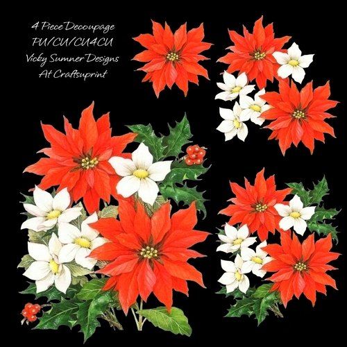 Poinsettia Decoupage