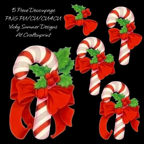 Candy Cane Decoupage