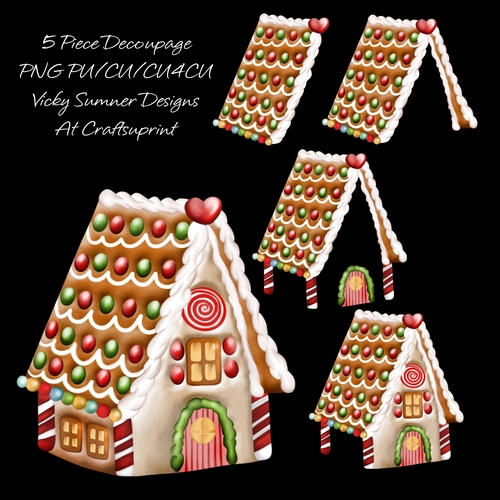 Gingerbread House Decoupage