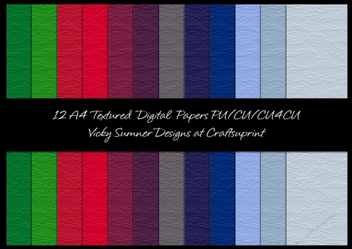 Textured Embossed 2 Christmas Colours