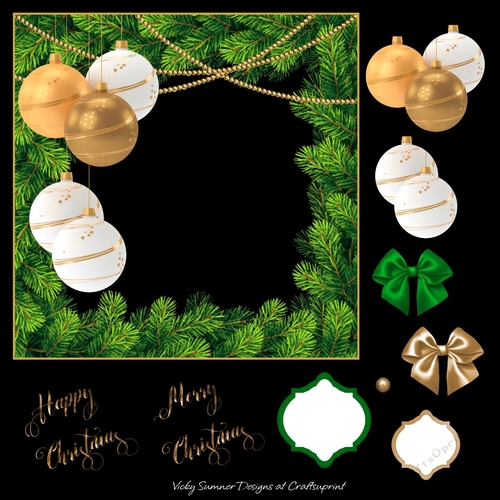 White and Gold Bauble Mini Kit