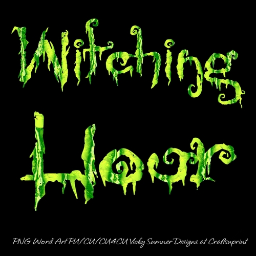 Witching Hour Word Art