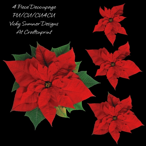 Poinsettia Decoupage