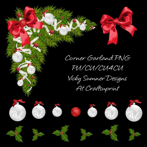 Christmas Corner Garland Vignette