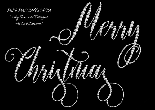 Merry Christmas Written in Gems PNG