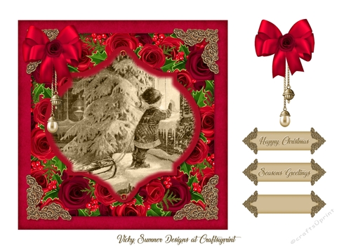 Red and Gold Rose Christmas 2