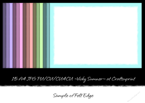 Calm Felt Edge Inlay A4 Digital Paper set of 15