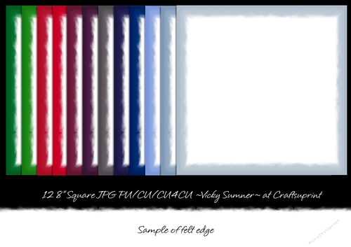 Christmas 2 Felt Edge Inlay Square Digital Papers set of 12