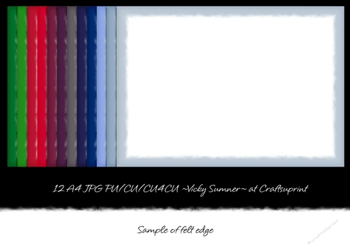 Christmas 2 Felt Edge Inlay A4 Digital Papers set of 12