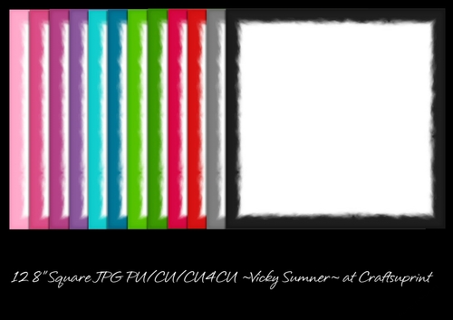 Felt Edge Inlay Square Digital Papers set of 12