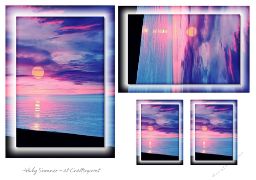 Pink and Purple Scenery Toppers and Tags 4