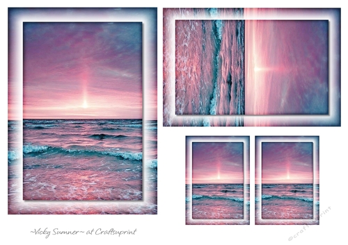 Pink and Purple Scenery Toppers and Tags 7