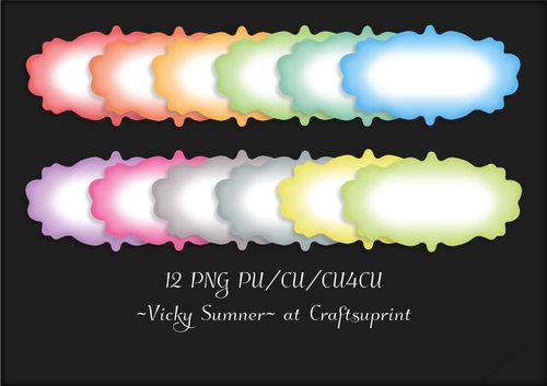 Spring Fancy Shaped Sentiment Tags PNG