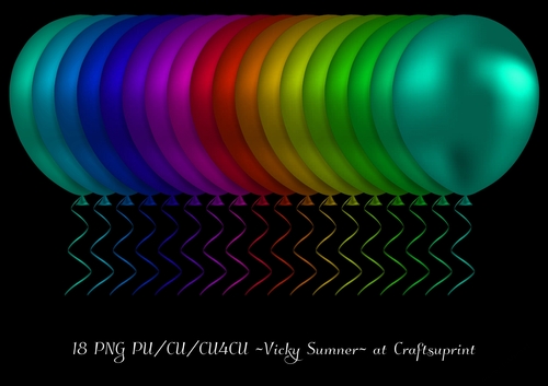 Rainbow Single Balloon