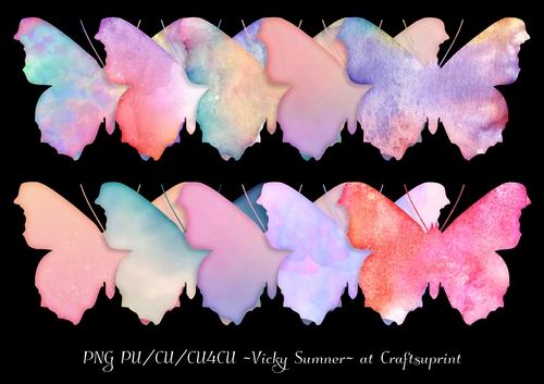 Pastel Butterflies PNG