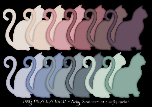 Soft Spring Cat Silhouette