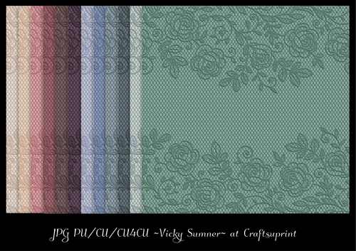 Soft Spring Floral Lace Paper
