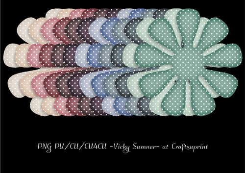 Soft Spring Polka Dot Flower